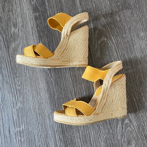 Nine West: open toe espadrille wedge heel - Picture 2 of 4